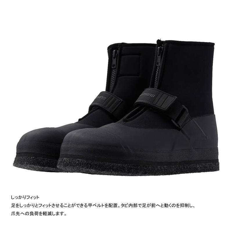 渓流仕掛け・淡水仕掛け シマノ FT-044X カットフェルトタビ 中丸 L ブラック