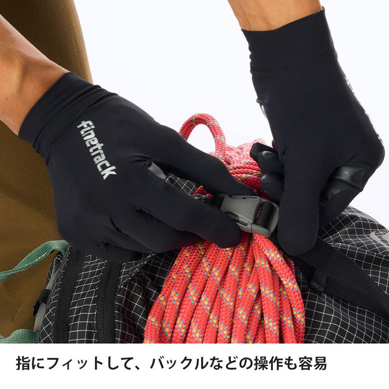 アウトドアグローブ ファイントラック 24春夏 ラピッドラッシュ グローブ M BLCK(ブラック)｜naturum-outdoor｜07