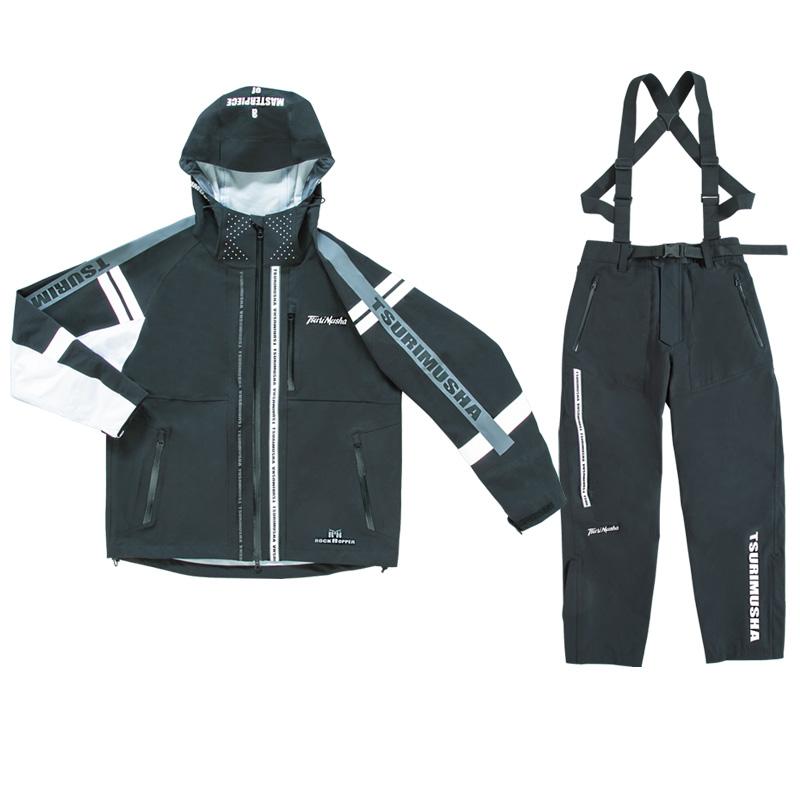 釣武者 テクニカルアーム 3レイヤーレインスーツ LL グレー