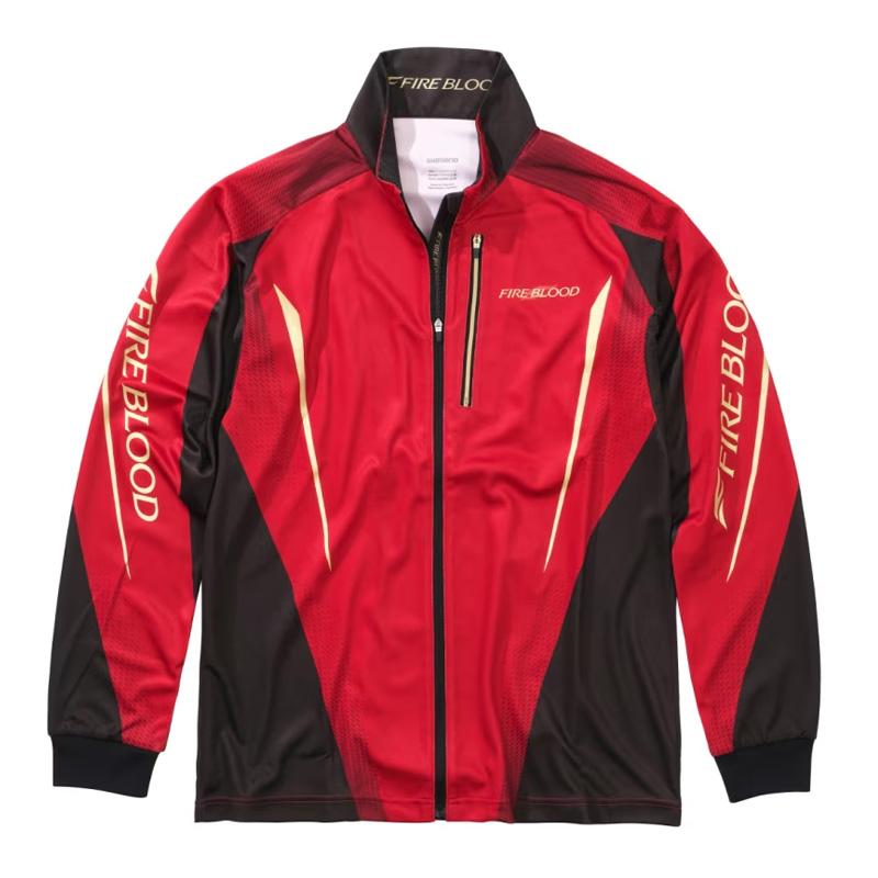 シマノ フィッシングウェア SH-107Y リミテッドプロ フルジップシャツ  M  ブラッドレッド シマノ（SHIMANO） フィッシングウェア SH-107Y リミテッドプロ