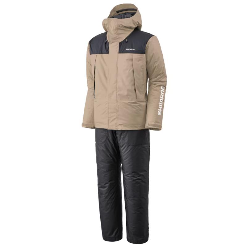 シマノ 釣り用防寒レインウェア RB-077Y ベーシックハイロフト レインスーツ 01  XL  ベージュ シマノ（SHIMANO） 釣り用防寒レインウェア RB-077Y ベーシック