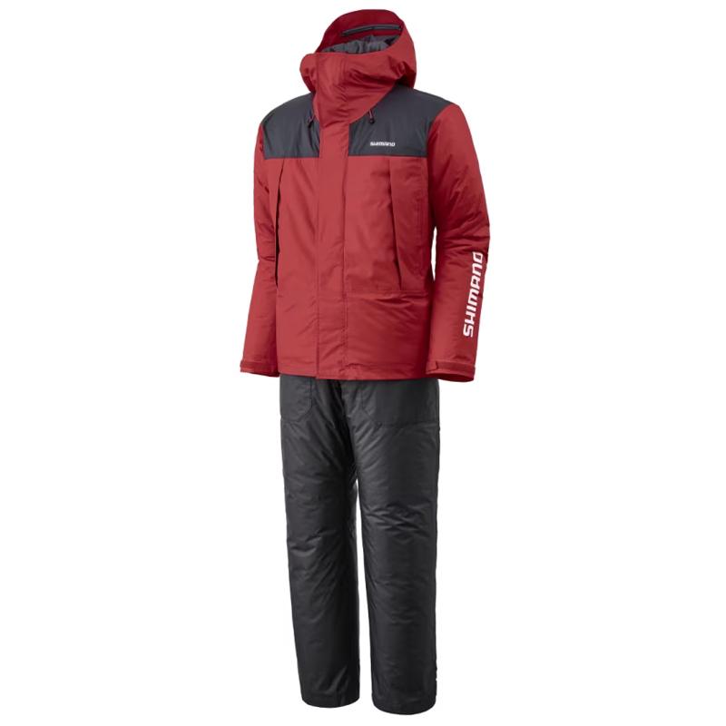 シマノ 釣り用防寒レインウェア RB-077Y ベーシックハイロフト レインスーツ 01  XL  ワインレッド シマノ（SHIMANO） 釣り用防寒レインウェア RB-077Y ベーシック