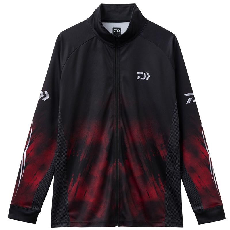 ダイワ DE-7725 エキスパートライトジップシャツ レッド L DAIWA（ダイワ） フィッシングウェア DE-7725 エキスパートライト