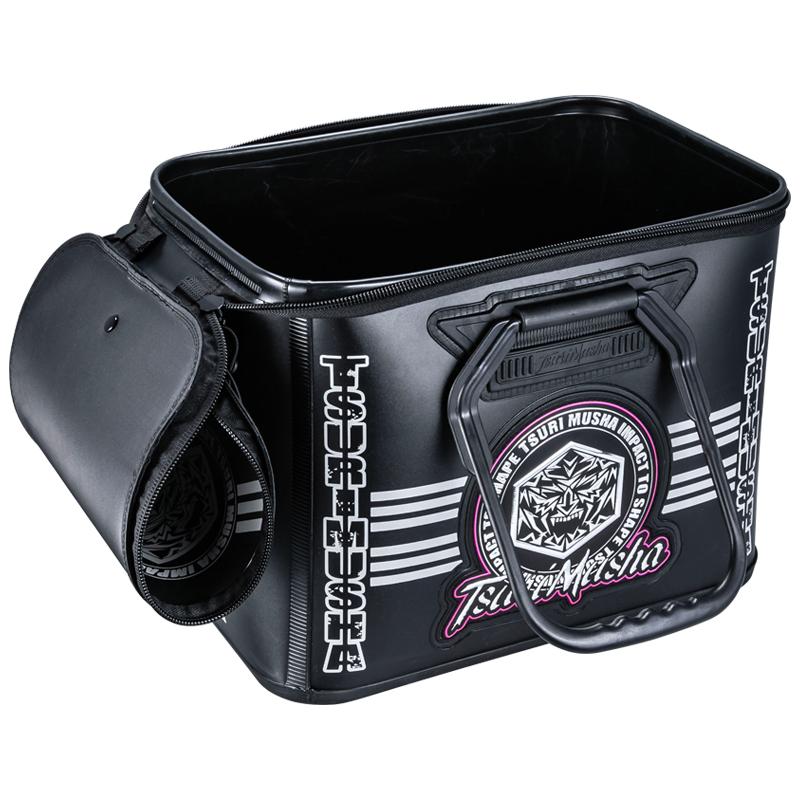 釣武者 タックルバッグ MUSHAグローエンブレムバッカン  410  ブラック タックルバッグ 釣武者 MUSHAグローエンブレムバッカン 410 ブラック