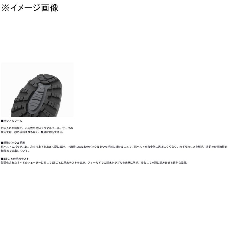 防水透湿ウェーダー ダイワ BW-4351 (ラジアルソール)ブレスウェーダー S ブラックの画像