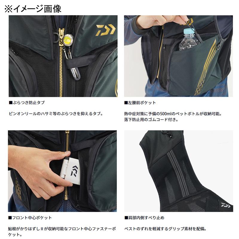 フィッシングベスト ダイワ DV-2126 クールショートベスト M ブラック