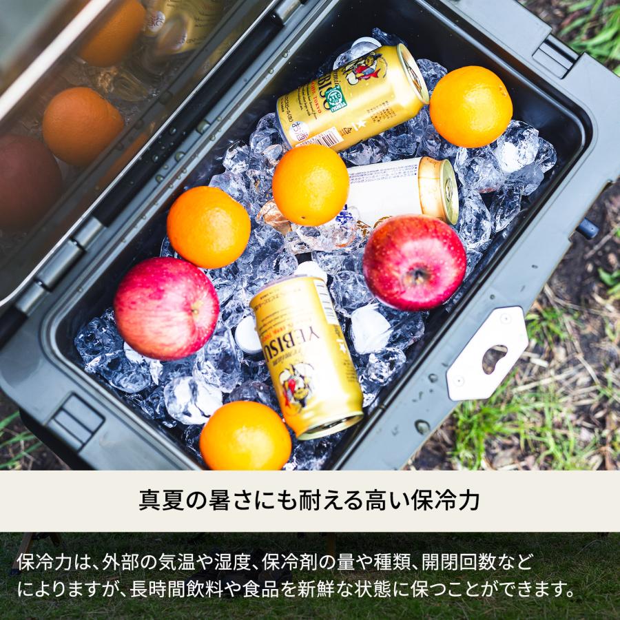 キャンプクーラー ハイランダー ハイランドクーラーボックス 25L クーラーBOX ハード 1年保証 カーキグリーン｜naturum-outdoor｜03