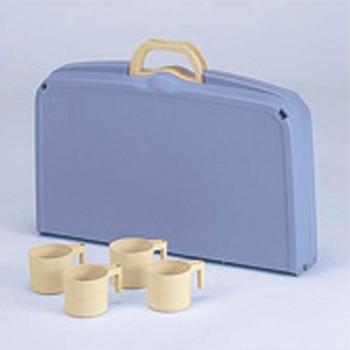 15日まで全品+P5% アウトドアテーブル キャプテンスタッグ ホルン ハンディーテーブル(カップ付) ブルー | ブランド登録なし | 03