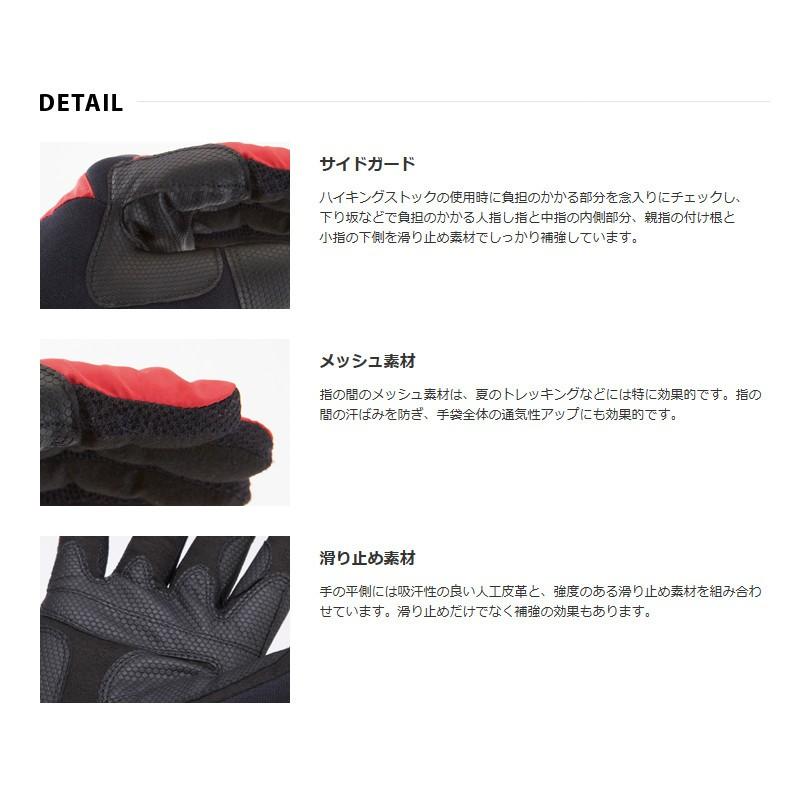 アウトドアグローブ イスカ ウェザーテック トレッキンググローブ L レッド|ナチュラム PayPayモール店|01