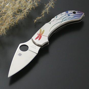 アウトドアナイフ スパイダルコ ドラゴンフライ ステンレス タトゥ- (直刃) ステンレス 柄付き