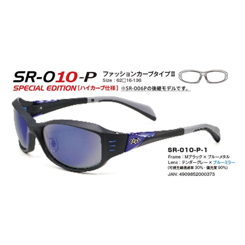 ストームライダー 偏光グラス SR-010-P ファッションカーブタイプ2  ブルーメタル  テンダーグレー×ブルーミラー 偏光グラス ストームライダー SR-010-P ファッションカーブタイプ2