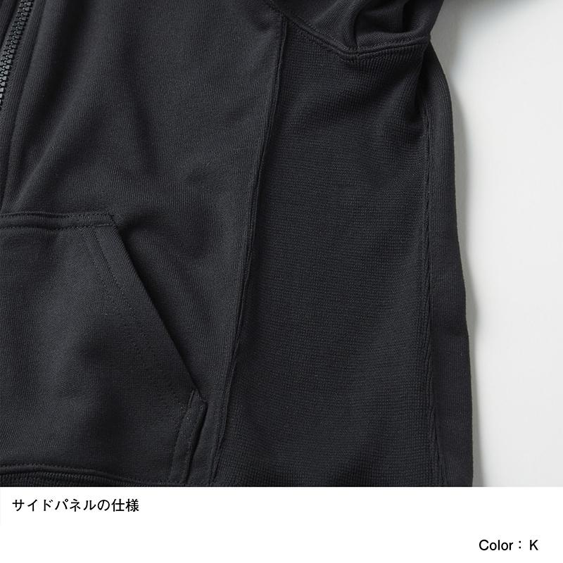 トップス ザ・ノース・フェイス Kid’s SQUARE LOGO FULL ZIP(スクエア ロゴ フルジップ)キッズ 140cm ブラック(K)｜naturum-outdoor｜05