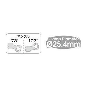 自転車用品 GIZA PRODUCTS MS-28 アヘッドステム クランプ径25.4mm 100mm ブラック 73/107度｜naturum-outdoor｜02