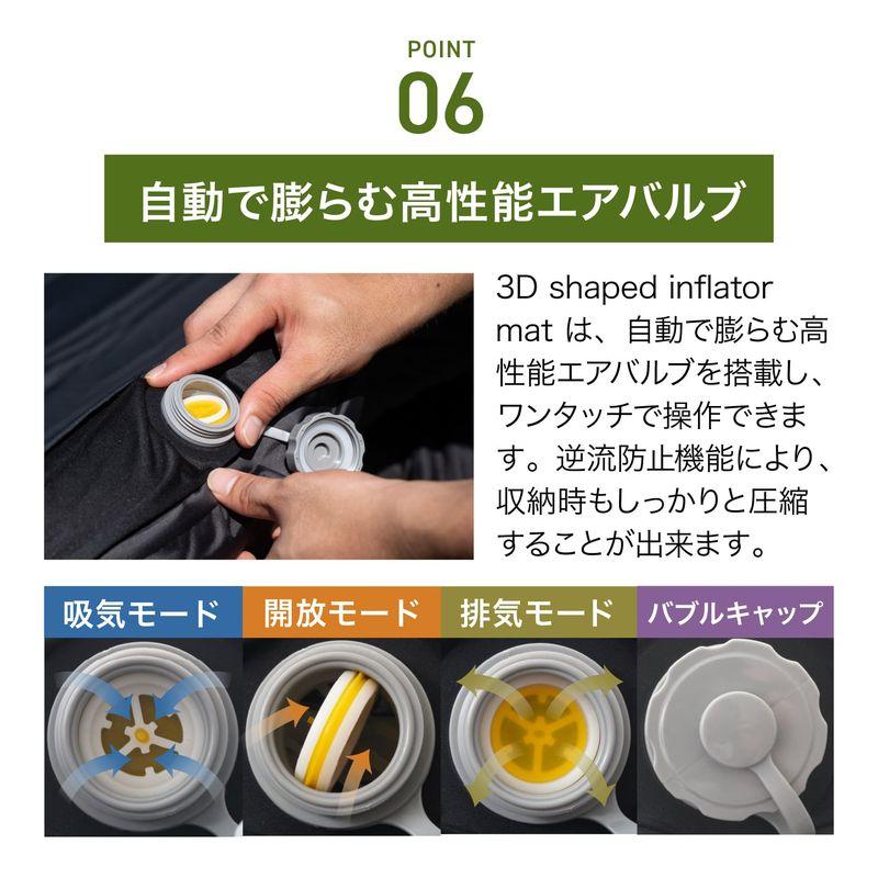 ALPIDEX インフレーターマット キャンプ エアー マット ベッド