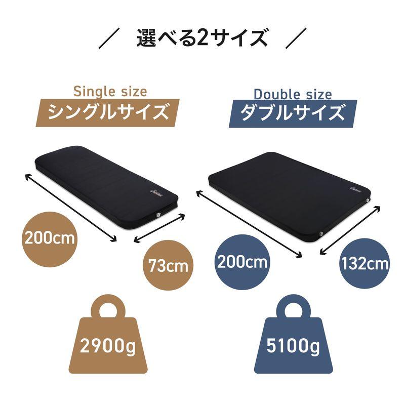 インフレーターマット　ダブルサイズ 楽天市場】WAQ RELAXING CAMPMAT ダブルサイズ 厚さ10cm 自動