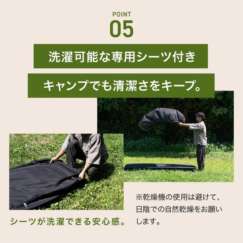 ALPIDEX インフレーターマット キャンプ エアー マット ベッド