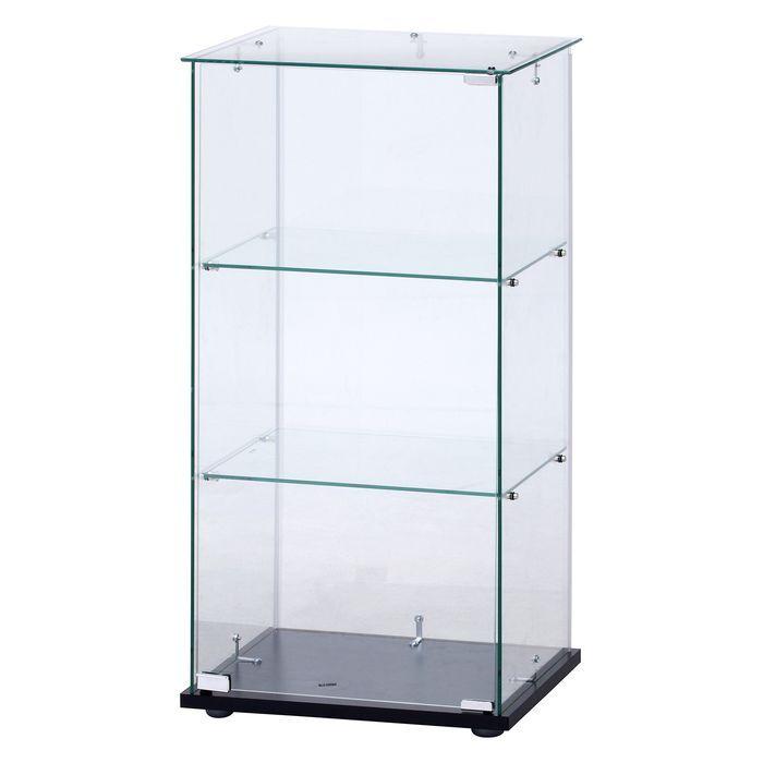 ショーケース ガラス ディスプレイ 棚 コレクションケース ガラスコレクションケース3段 クリア コレクションラック 幅42.5cm 奥行36.5cm 高さ85cm｜naughty-minami