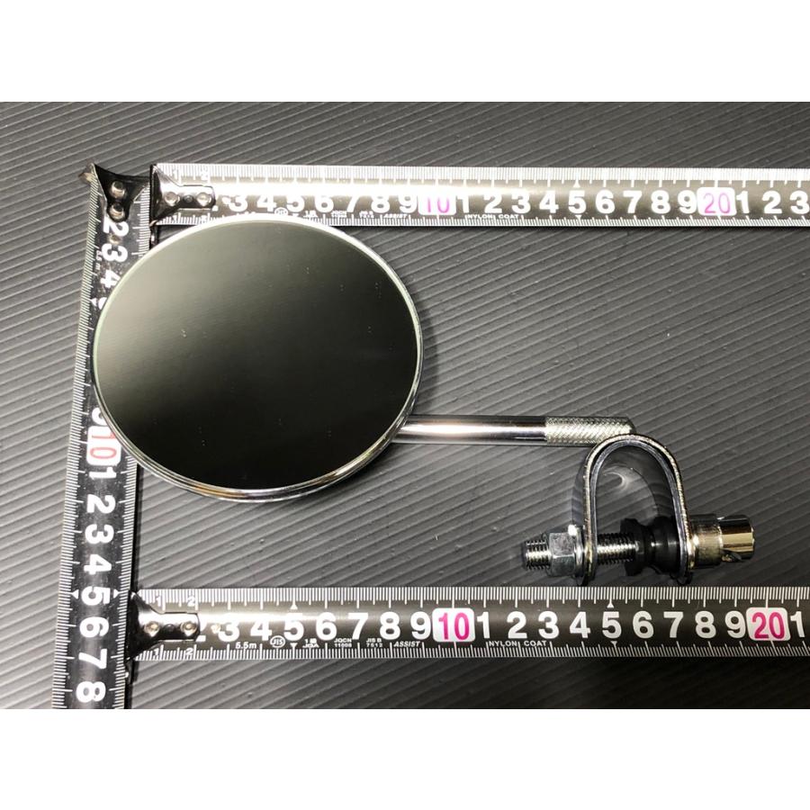 ナポロッキーミラー復刻、、　ブラック×メッキ ☆ナポロッキー タイプ ミラー☆ 黒 ブラック 左右set 検）ナゾ