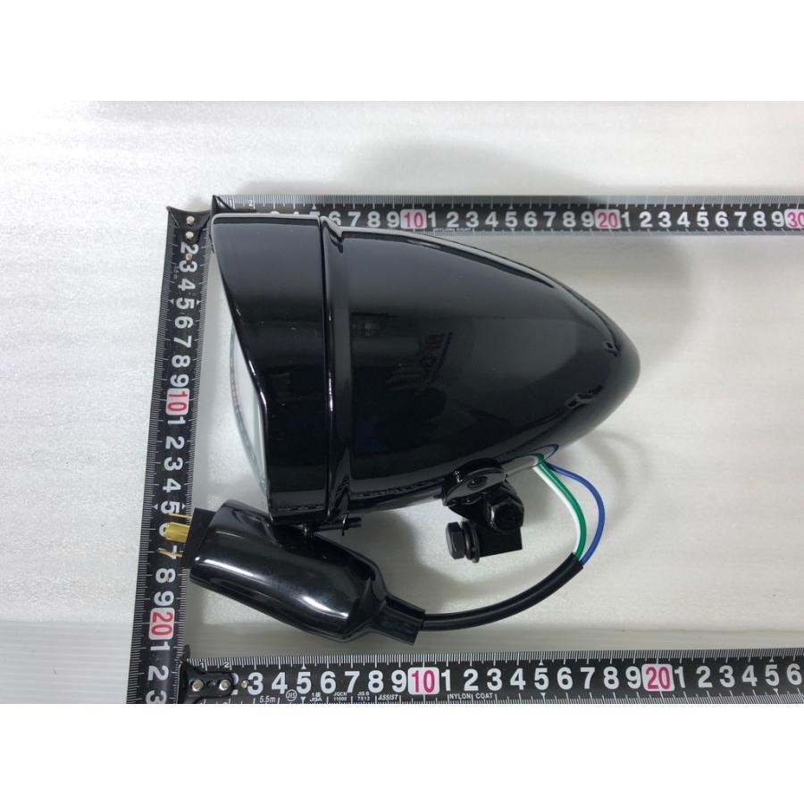 ☆栃木発☆ 4-1／2インチ ストレッチ ヘッド ライト H4 黒 ブラック