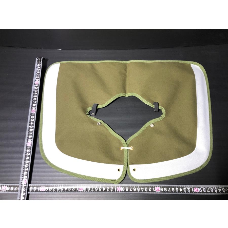 ★中古・★旭風防　緑布タレ　旧車 旭風防 旭風防☆ 緑 布タレ カーキー 検） 色褪せ 当時 袴 ロング 短