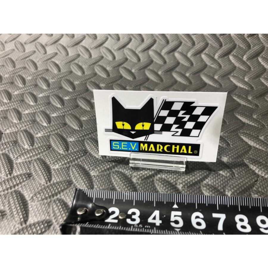 昭和レトロ　マーシャル (MARCHAL)　スパークプラグ４本 マーシャルステッカー 四角レッド小 / MARCHAL JAPAN OFFICIAL