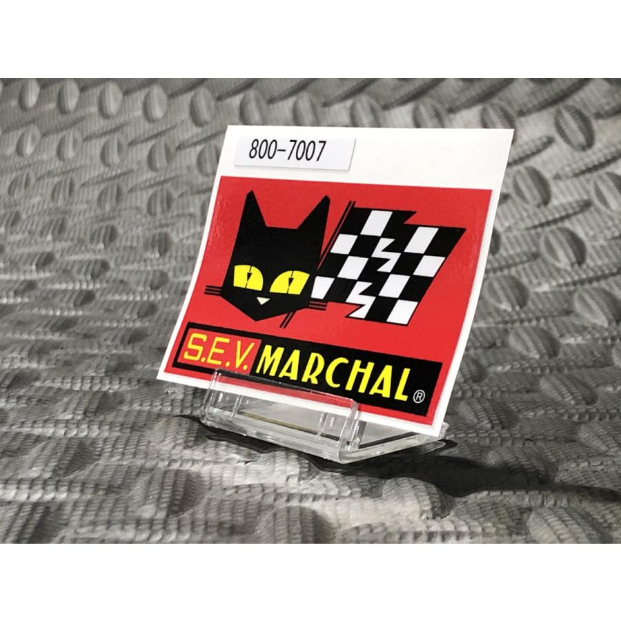SEV MARCHAL 正規品 マーシャルステッカー 四角 レッド 小 65mm × 39mm