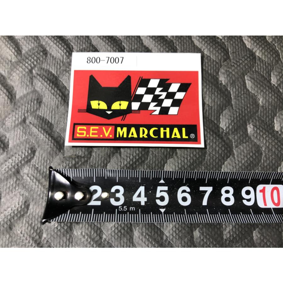 SEV MARCHAL 正規品 マーシャルステッカー 四角 レッド 小 65mm × 39mm
