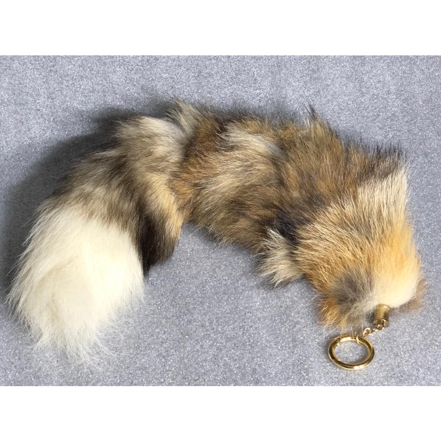 ☆走り屋の証☆ フリフリ シッポ キーホルダー 茶 ブラウン 尻尾