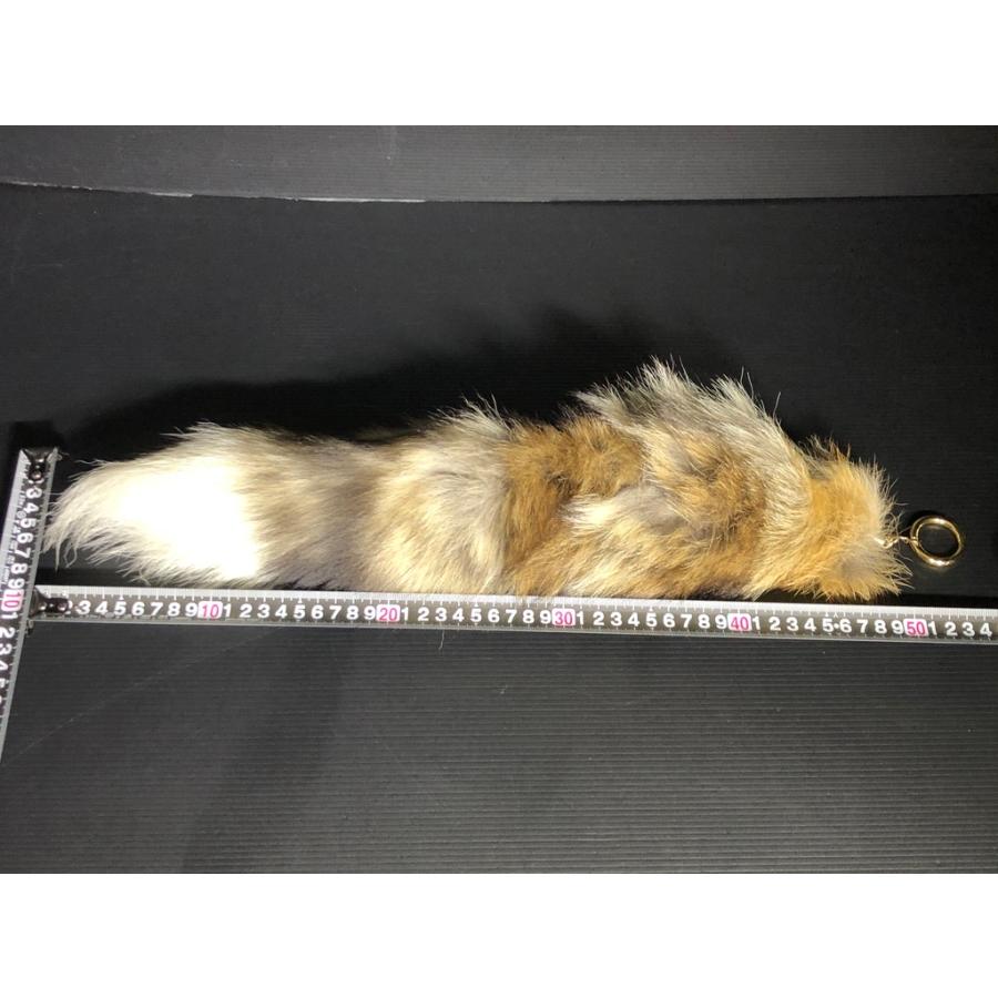 ☆走り屋の証☆ フリフリ シッポ キーホルダー 茶 ブラウン 尻尾