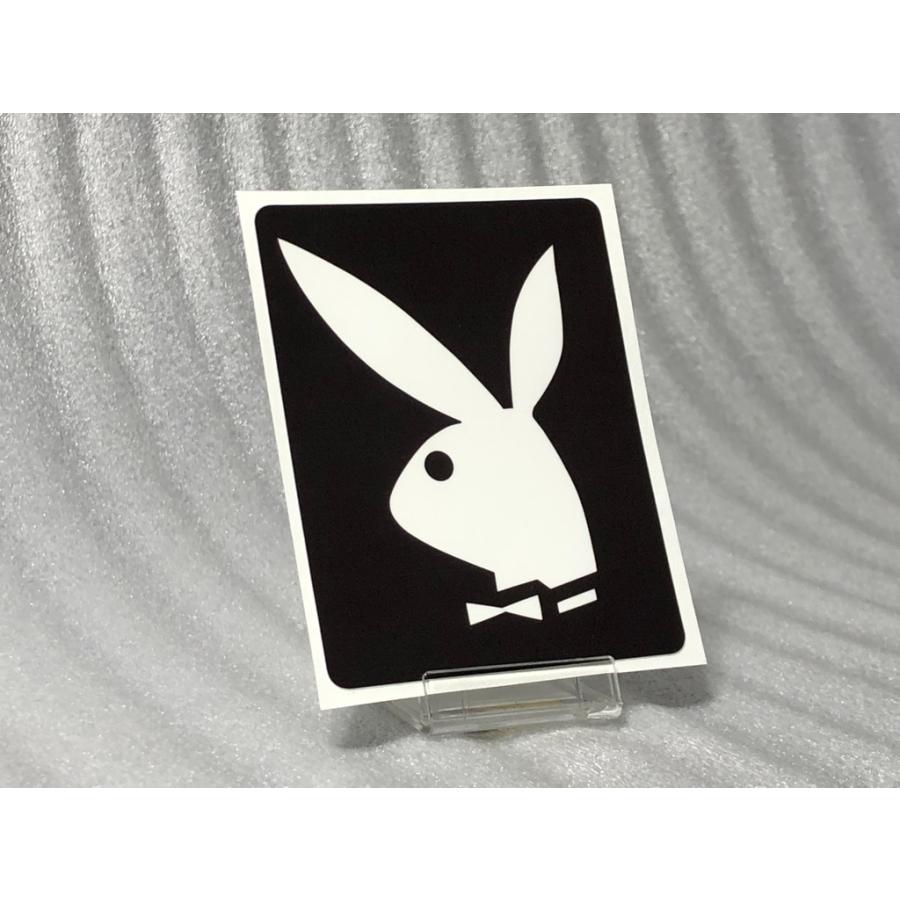 ☆栃木発☆ プレイボーイ PLAY BOY ステッカー 白 黒 大 検