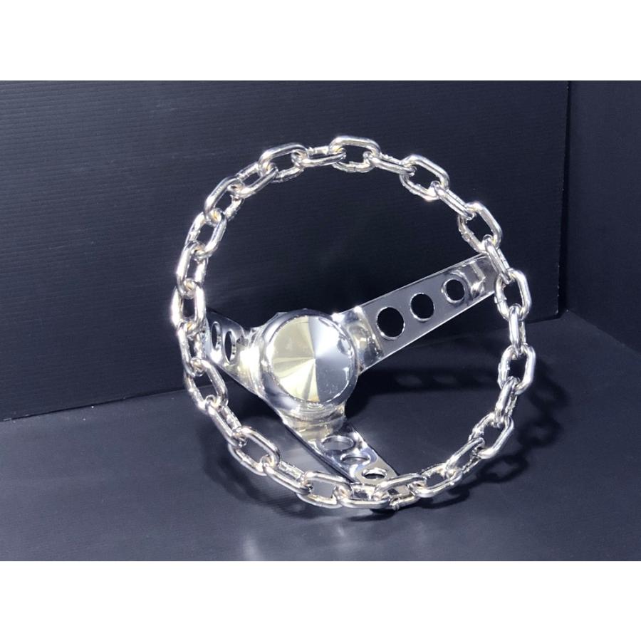 MOONEYES ☆久々入荷☆ メッキ チェーン リンク 3スポーク 25cm GS741