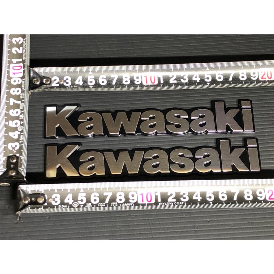 カワサキ ☆金属製☆ 純正 タンク エンブレム メッキ L 左右