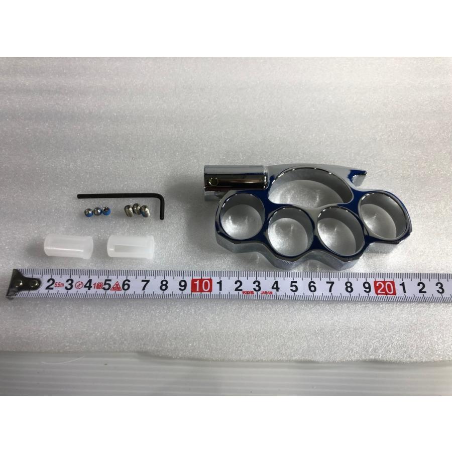 送料一律￥ MOONEYES メリケン サック 4ホール シフトノブ クローム