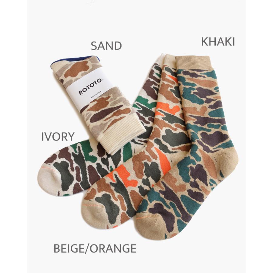 ROTOTO ロトト パイル カモ クルー ソックス / PILE CAMO CREW SOCKS R1339-202 : naval ...