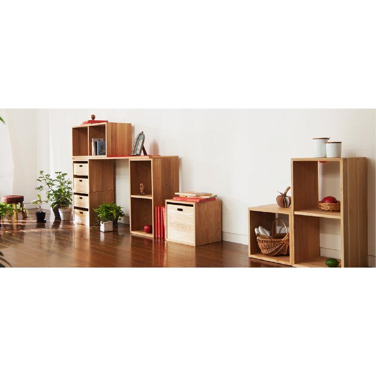 オークヴィレッジ KOBOX Mサイズ 国産無垢材 木製家具 スタッキングシェルフ ユニット家具 ディスプレイ家具 オープンシェルフ 04054-10 OAKVILLAGE KOBAKO | オークヴィレッジ | 08