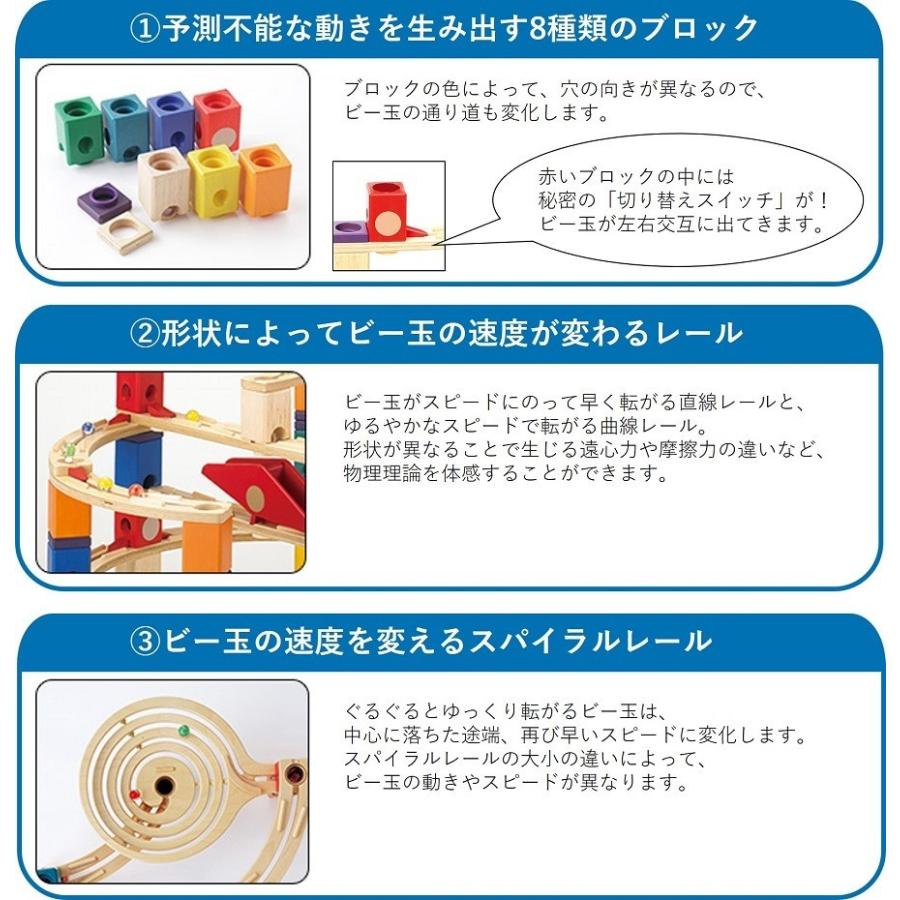 ボーネルンド クアドリラ ファニーファンクションセット QD003 ビー玉 転がし おもちゃ ビー玉コースター 知育玩具 木のおもちゃ