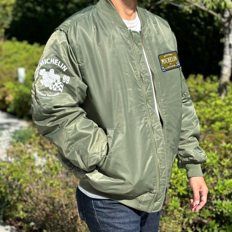 【新品未使用】MICHELIN MA-1フライトジャケット オリーブ Mサイズ ミシュラン] フライトジャケット Flight jacket Mサイズ ブラック