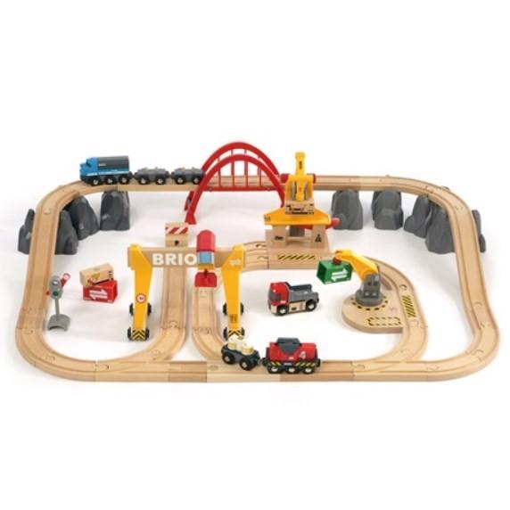 ブリオ BRIO 木の手あそび カーゴレールデラックスセット 33097