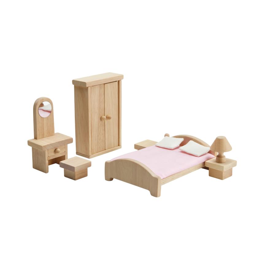 プラントイ PLANTOYS クラシックベッドルーム 9016 木のおもちゃ 知育玩具 ドールハウス 家具 おうち ベッド ごっこあそび ままごと ギフト 木製玩具 | プラントイ