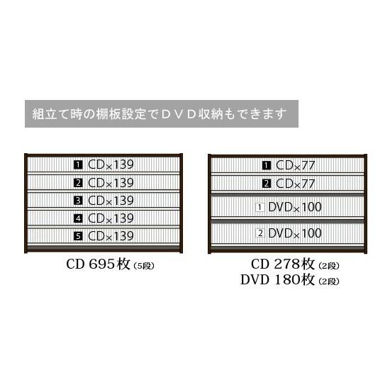 CDストッカー オークス ダーク CS695LD 約695枚収納可能 CDラック 国内正規品【代引不可】 | オークス | 02
