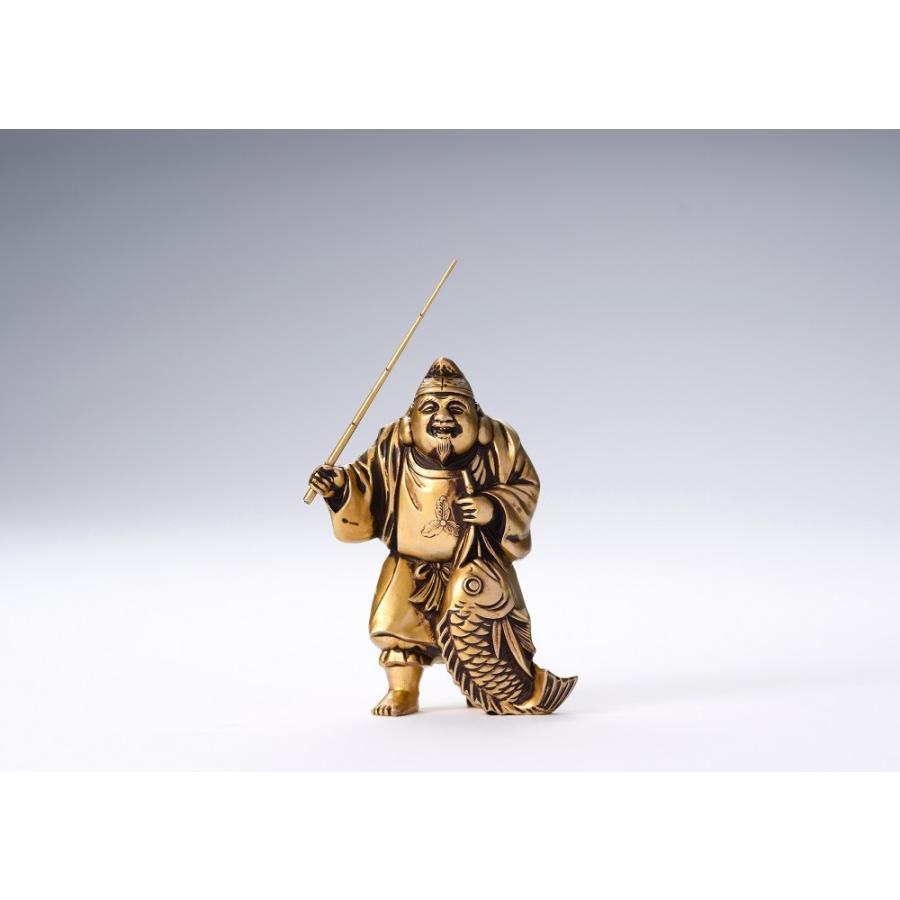 インテリア 置物 ナガエ 高岡銅器 七福神 恵比寿 開運 商売繁盛 大漁豊作 【代引不可】 |  | 01