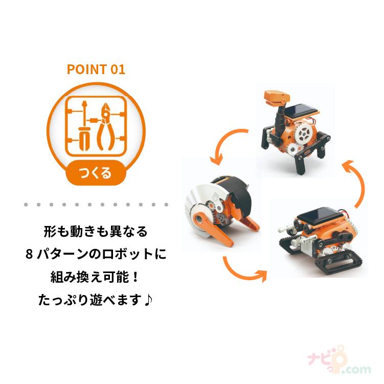エレキット ロボビット JS-6216 ELEKIT 工作キット 太陽電池 太陽光発電 自由研究 誕生日プレゼント ロボット 変形 学習 プラモデル STEAM教育 |  | 06