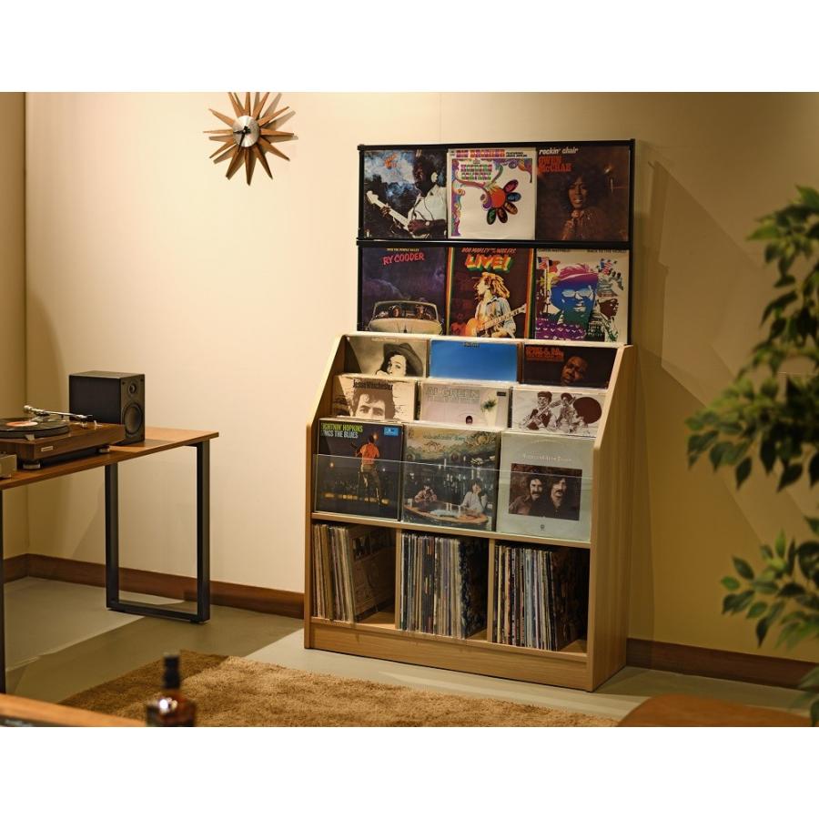オークス（AUX） レコードディスプレイラック 木目ナチュラル RCS1030N