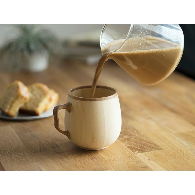 RIVERET カフェオレマグ ペアセット マグカップ ナチュラル おしゃれ シンプル 竹製 ギフトボックス入り 木目 贈り物 プレゼント 記念日 リヴェレット　RV-205WB |  | 01