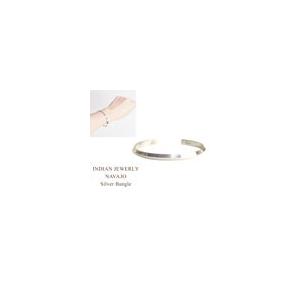 インディアンジュエリー ナバホ スクエアカット シルバー バングル