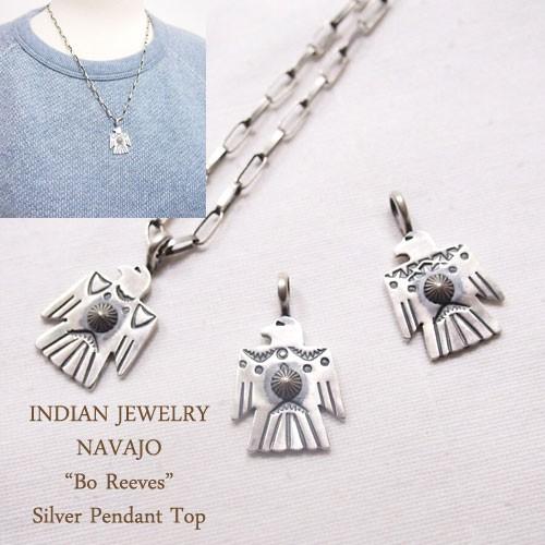 ナバホ bo Reeves ペンダントヘッド サンダーバード navajo Native American Navajo Sterling Silver Thunderbird Bar