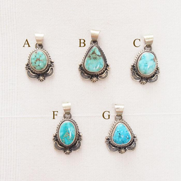インディアンジュエリー ナバホ ターコイズ ペンダント ヘッド INDIAN