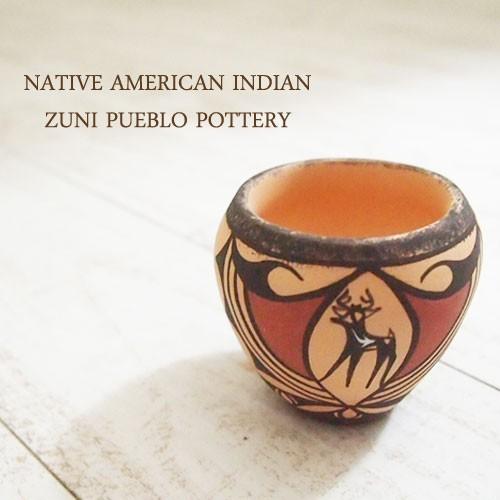 アメリカン インディアン ポタリー 壺native American アクセサリー インテリア雑貨 Indian Zuni Peblo 家具 インテリア Pottery Ijw