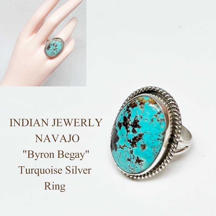 インディアンジュエリー ナバホ族 ターコイズ シルバー リングINDIAN