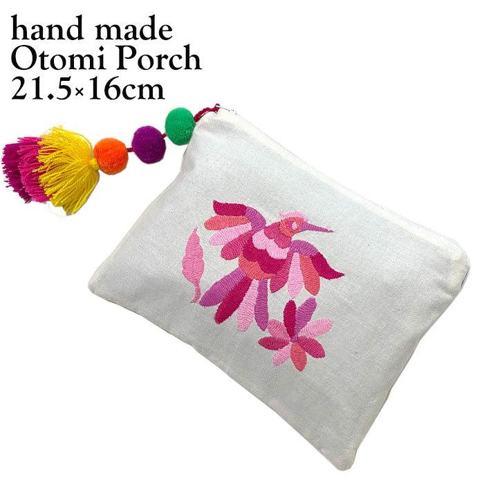 OTOMI HANDEMBROIDERED POUCH BAG オトミ刺繍 ポーチ 6種類 : NAVIE